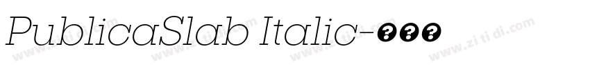 PublicaSlab Italic字体转换